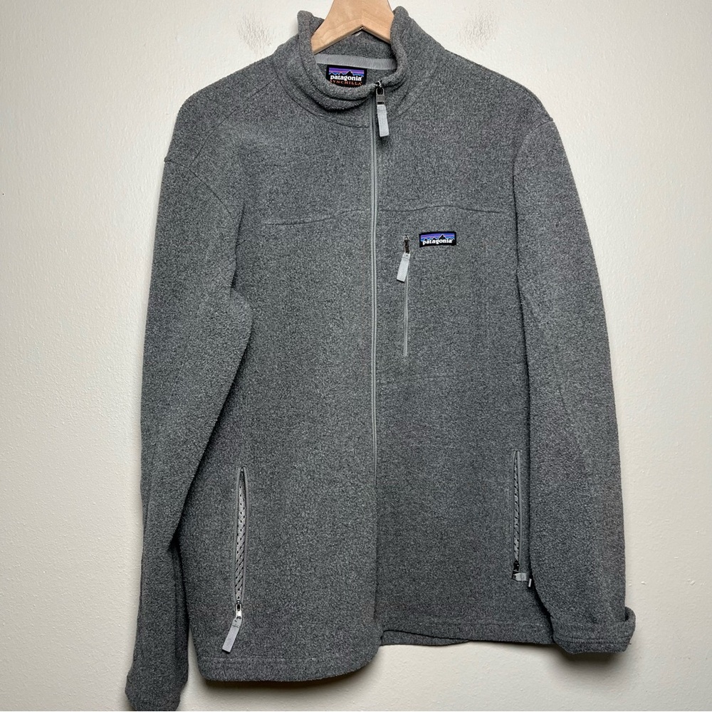 Patagonia Men Better Sweater Jacket Large Gray Full Zip Chest Pocket Gorpcore